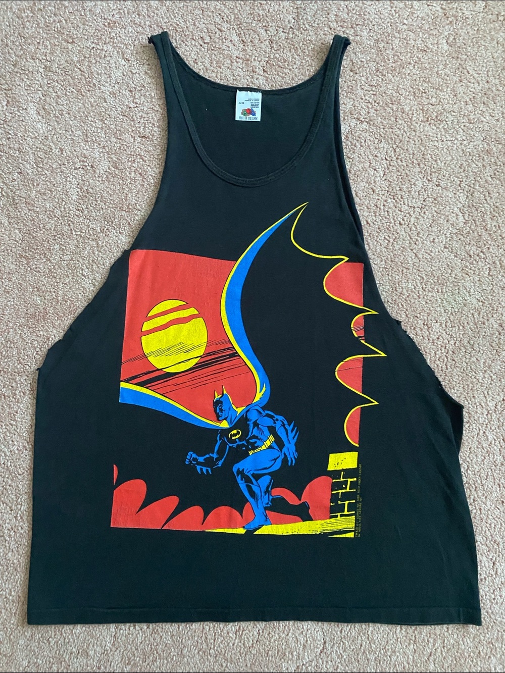 Vintage 1989 Fruit of the Loom DC Comics Batman Muscle Tank